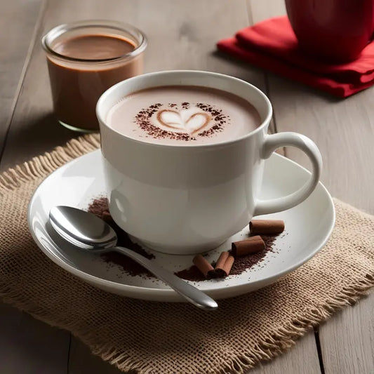 Nice cup of hot cocoa nicely decorated