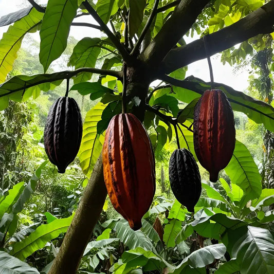 Cocoa Tree with Cocoa Pods