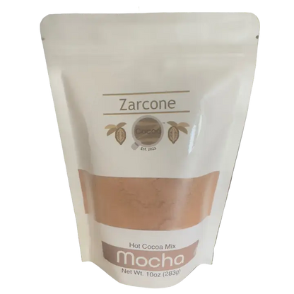 Zarcone Mocha hot cocoa mix packaging on a white background