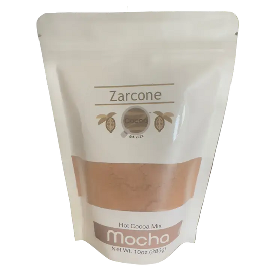Zarcone Mocha hot cocoa mix packaging on a white background