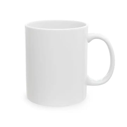 Plain white mug on a white background