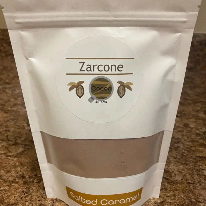 Salted Caramel Zarcone Cocoa packaging